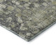 8' Olive Green And Gray Abstract Washable Round Rug With UV Protection