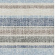 3' X 5' Navy Blue And Beige Striped Washable Area Rug With UV Protection