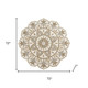 6' Ivory And Beige Wool Medallion Hand Tufted Round Rug