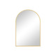 35" Gold Metal Arch Framed Accent Mirror