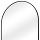 38" Black Metal Arch Framed Accent Mirror