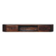 43" Chestnut Solid Wood Floating Console Table With Shelf And Two Drawers