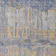 10' X 14' Denim Blue And Blue Abstract Washable Indoor Outdoor Area Rug