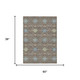 3' X 5' Chocolate And Green Oriental Washable Indoor Outdoor Area Rug