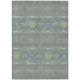 8' X 10' Teal Blue And Blue Oriental Washable Indoor Outdoor Area Rug