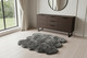 5' X 6' Grey Wool Sheepskin Handmade Area Rug