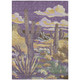 5' X 8' Purple And Plum Trees Washable Indoor Outdoor Area Rug