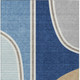3' X 5' Blue And Denim Blue Geometric Washable Indoor Outdoor Area Rug
