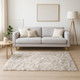 5' X 8' Chocolate Faux Fur Ombre Non Skid Area Rug