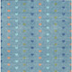 3' X 5' Teal Blue And Peach Geometric Washable Indoor Outdoor Area Rug