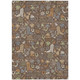 8' X 10' Chocolate And Beige Cactus Washable Indoor Outdoor Area Rug