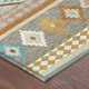 5' X 8' Beige And Orange Southwestern Washable Indoor Outdoor Area Rug