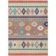 5' X 8' Coral And Beige Southwestern Washable Indoor Outdoor Area Rug