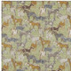 8' X 10' Green And Beige Horse Washable Indoor Outdoor Area Rug