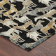 3' X 5' Black And Beige Horse Washable Indoor Outdoor Area Rug