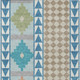 9' X 12' Teal Blue And Ivory Southwestern Washable Indoor Outdoor Area Rug