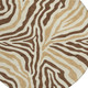8' Brown And Beige Round Zebra Print Washable Indoor Outdoor Area Rug