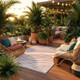 8' Pink And Ivory Round Zebra Print Washable Indoor Outdoor Area Rug