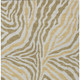 10' X 14' Walnut And Gold Zebra Print Washable Indoor Outdoor Area Rug