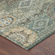 10' X 14' Green And Teal Blue Oriental Washable Indoor Outdoor Area Rug