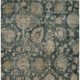 9' X 12' Green And Teal Blue Botanical Leaves Washable Indoor Outdoor Area Rug