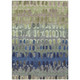 5' X 8' Green And Fern Green Geometric Washable Indoor Outdoor Area Rug