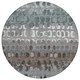 8' Green And Fern Green Round Geometric Washable Indoor Outdoor Area Rug