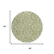 8' Green And Fern Green Round Geometric Washable Indoor Outdoor Area Rug