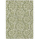 9' X 12' Green And Fern Green Geometric Washable Indoor Outdoor Area Rug