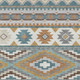 8' X 10' Teal Blue And Ivory Southwestern Washable Indoor Outdoor Area Rug