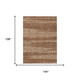 9' X 12' Orange And Chocolate Abstract Washable Indoor Outdoor Area Rug