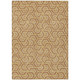 9' X 12' Gold And Copper Geometric Washable Indoor Outdoor Area Rug