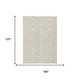 10' X 14' Ivory And Linen Geometric Washable Indoor Outdoor Area Rug