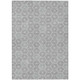 10' X 14' Silver And Granite Gray Geometric Washable Indoor Outdoor Area Rug