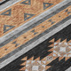 10' X 14' Black And Copper Southwestern Washable Indoor Outdoor Area Rug