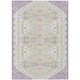 10' X 14' Lavender And Gold Geometric Washable Indoor Outdoor Area Rug
