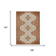 10' X 14' Orange And Copper Geometric Washable Indoor Outdoor Area Rug