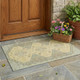 3' X 5' Sage And Wheat Geometric Washable Indoor Outdoor Area Rug