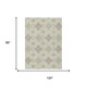 8' X 10' Ivory And Brown Damask Washable Indoor Outdoor Area Rug