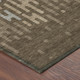 9' X 12' Chocolate And Brown Abstract Washable Indoor Outdoor Area Rug