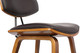 29" Brown Faux Leather Low Back Bar Height Bar Chair