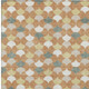 5' X 8' Copper And Green Geometric Washable Indoor Outdoor Area Rug