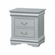 24" Platinum Two Drawers Nightstand