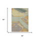 5' X 8' Green And Sage Abstract Washable Indoor Outdoor Area Rug
