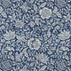 8' X 10' Navy Blue And Ivory Floral Washable Indoor Outdoor Area Rug