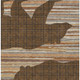 8' X 10' Brown And Black Abstract Washable Indoor Outdoor Area Rug