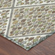 5' X 8' Ivory And Beige Abstract Washable Indoor Outdoor Area Rug