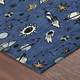 10' X 14' Blue And Black Animal Print Washable Indoor Outdoor Area Rug
