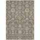 10' X 14' Taupe And Denim Blue Abstract Washable Indoor Outdoor Area Rug
