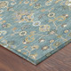 10' X 14' Teal Blue And Taupe Abstract Washable Indoor Outdoor Area Rug